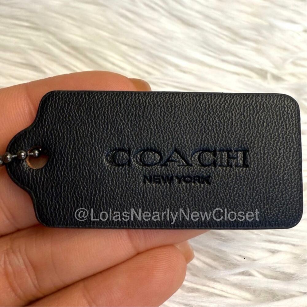 COACH Black Fob Bag Charm Hang tag Hangtag